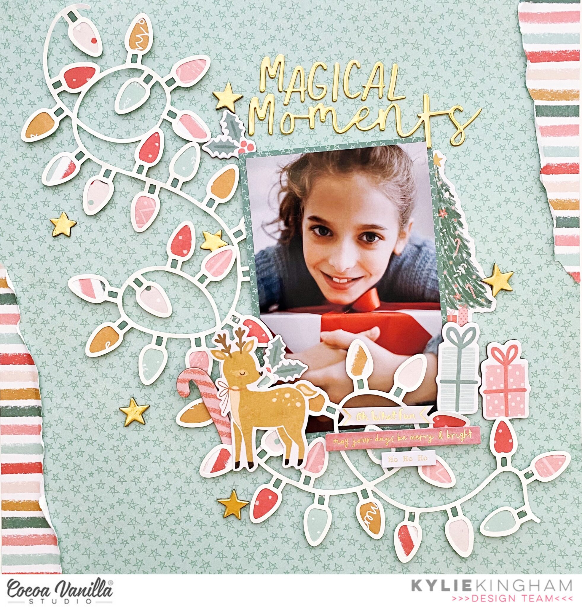 Christmas Scrapbook Layout - Golden Moments