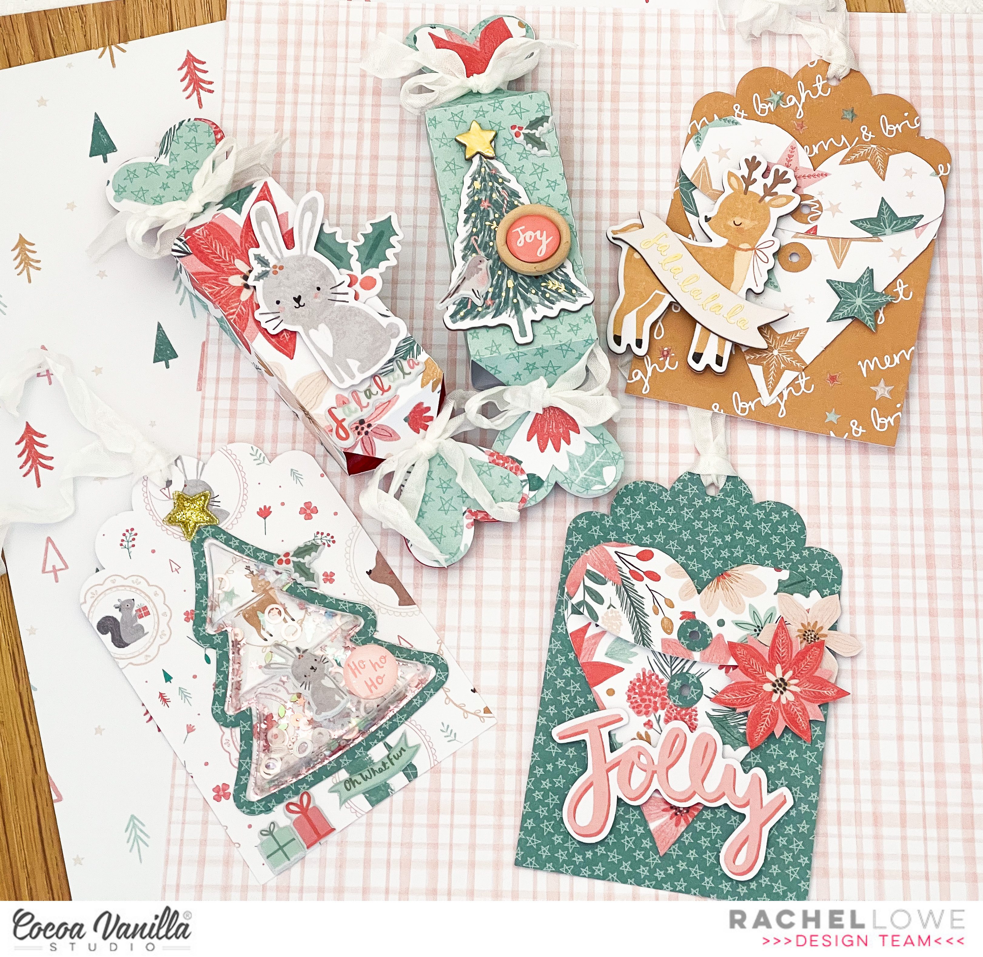 3D Christmas Crackers and Gift Tags | Joyful Collection| Rachel Lowe