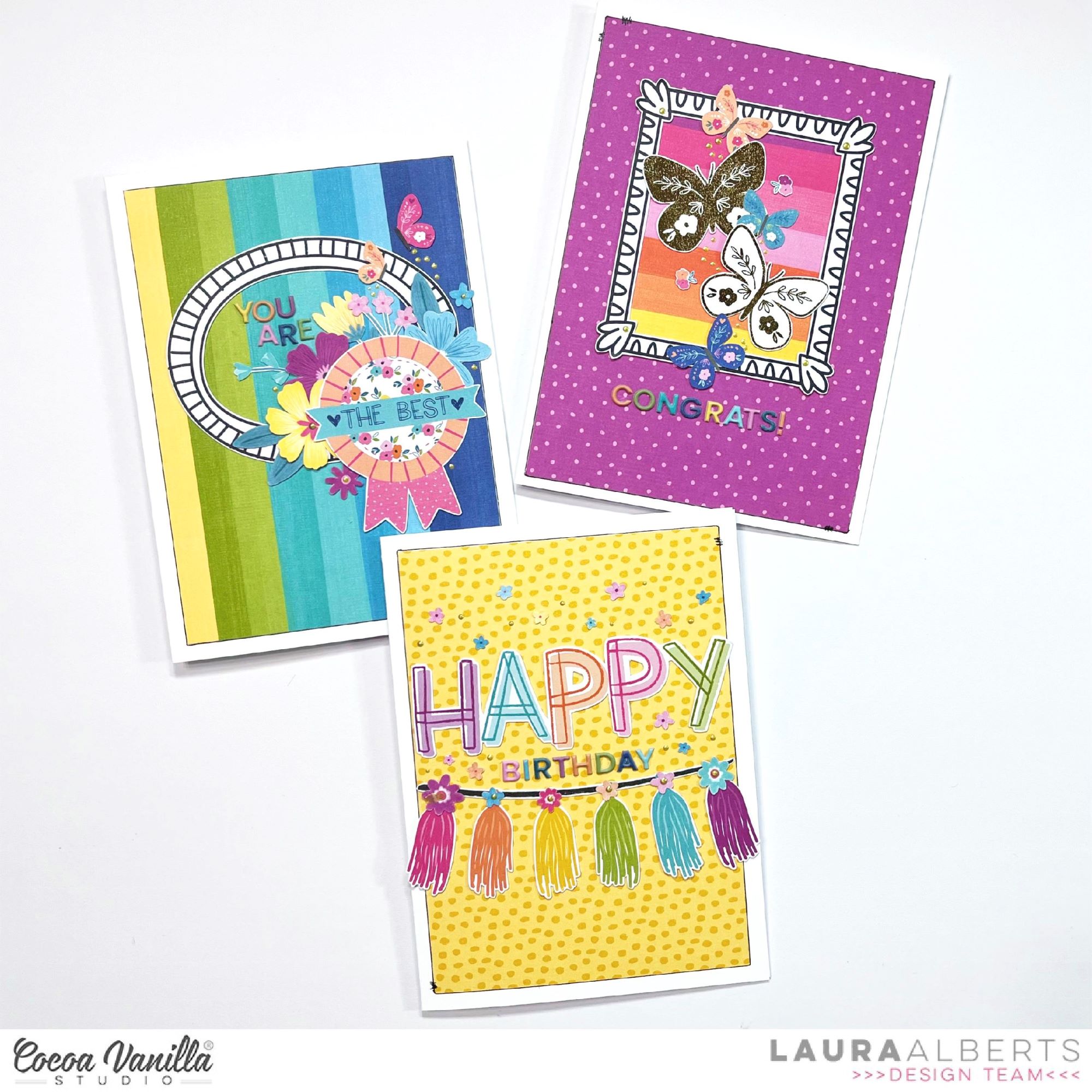 Puffy Alpha Cards! | Happy Days Collection | Laura Alberts